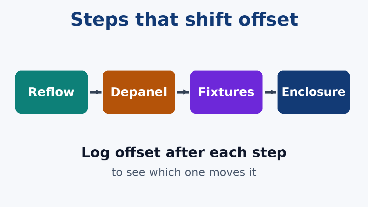 Assembly steps that can shift accelerometer offset