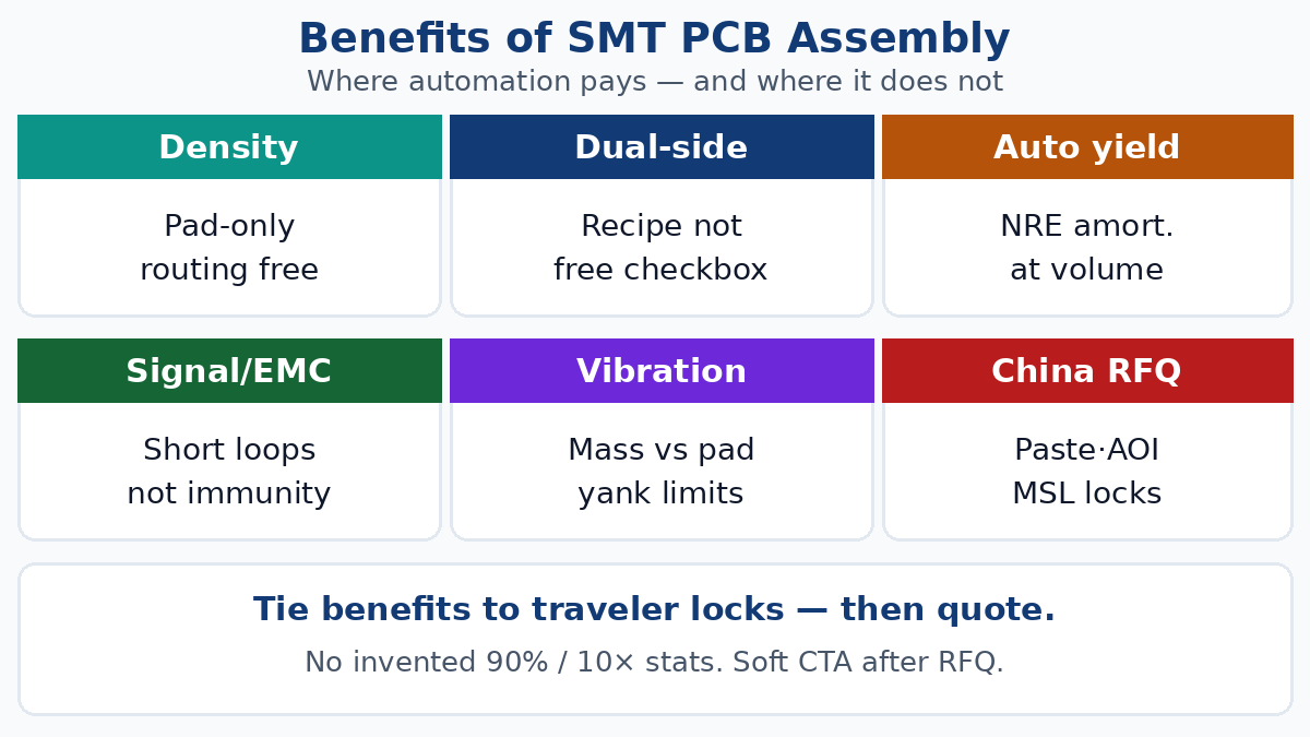 Benefits of SMT PCB Assembly — where automation pays for buyers