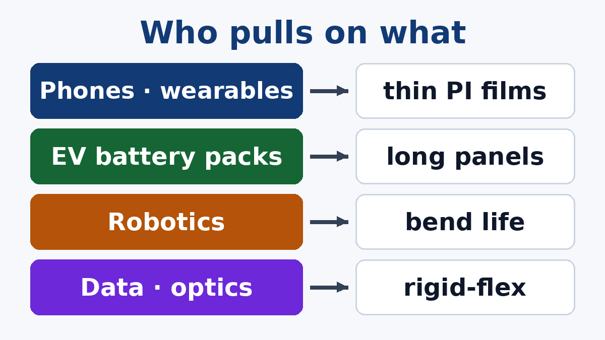 Where flex demand comes from and what each segment pulls on