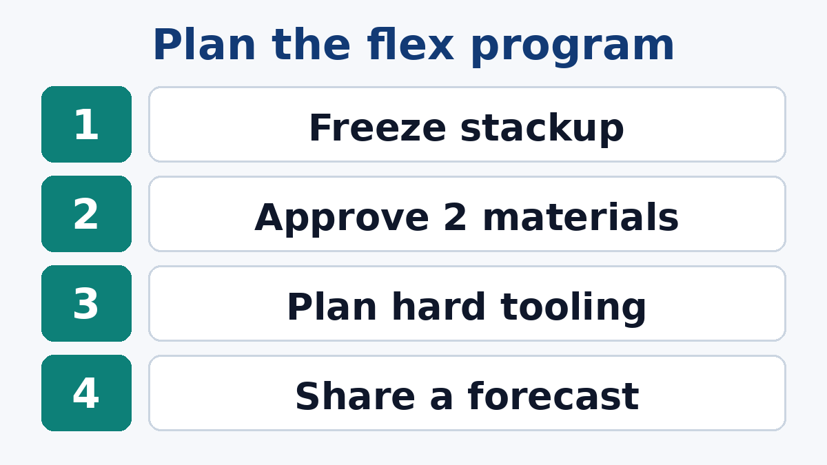 Lead-time planning steps for a flex program