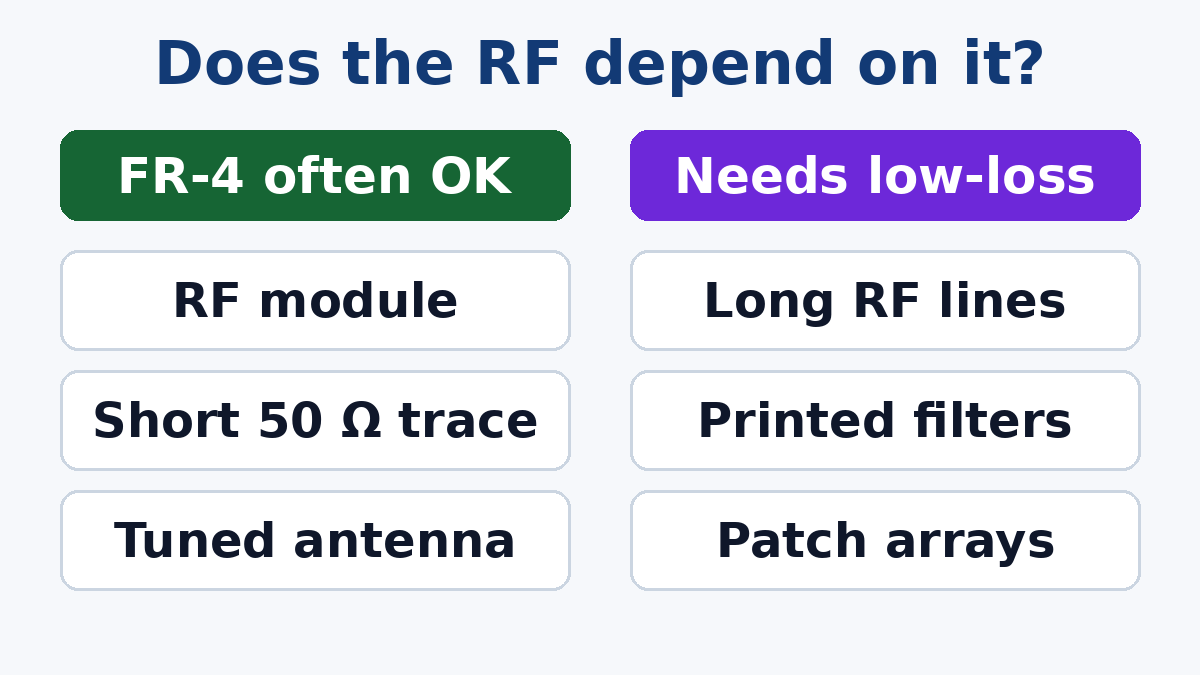 Which RF features actually depend on the laminate