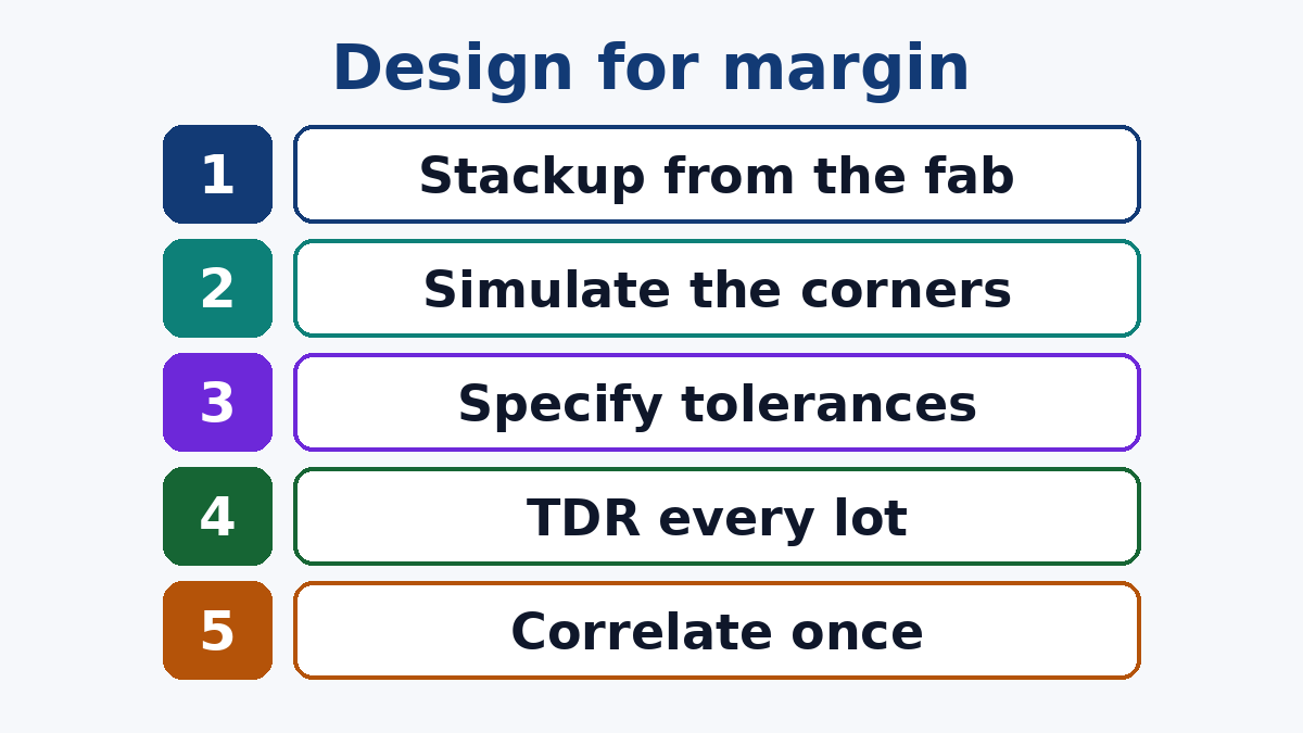 Designing and specifying for margin