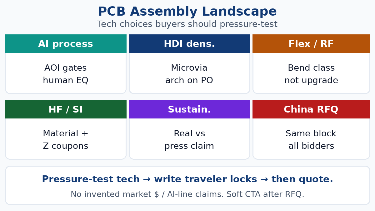 PCB Assembly Landscape — tech choices buyers should pressure-test