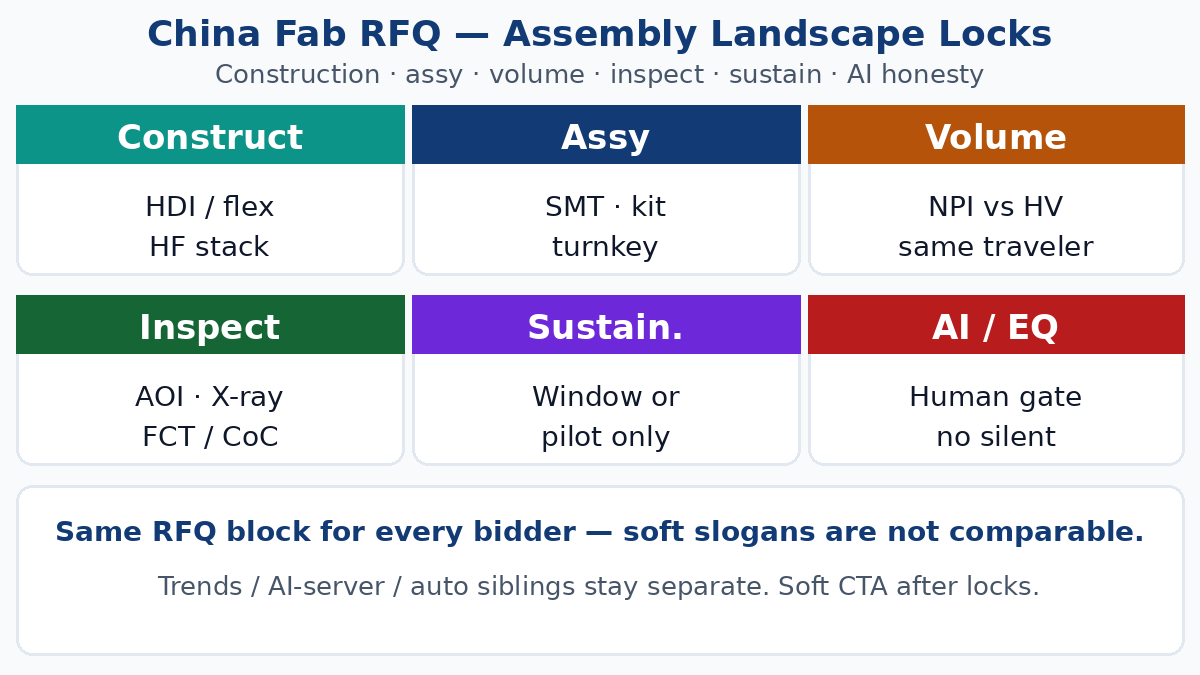 PCB Assembly Landscape RFQ — pressure-test tech choices