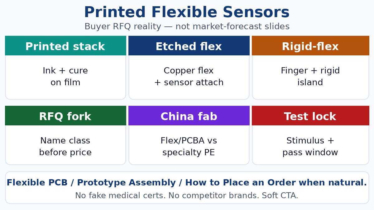 Printed flexible sensors — buyer RFQ vs etched flex reality check