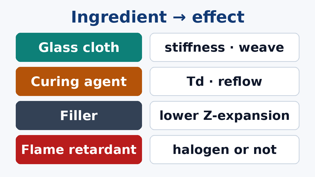 What goes into an FR-4 laminate